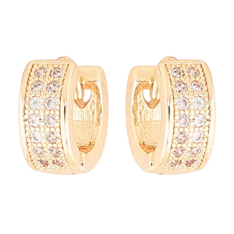 Сережки Xuping M&L Колір 18K колечка «Інкрустація цирконієм» фото №1 Сережки Xuping M&L Колір 18K колечка «Інкрустація цирконієм» фото №1