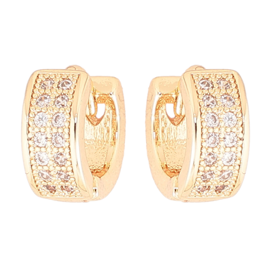 Сережки Xuping M&L Колір 18K колечка «Інкрустація цирконієм» фото №1 Сережки Xuping M&L Колір 18K колечка «Інкрустація цирконієм» фото №1