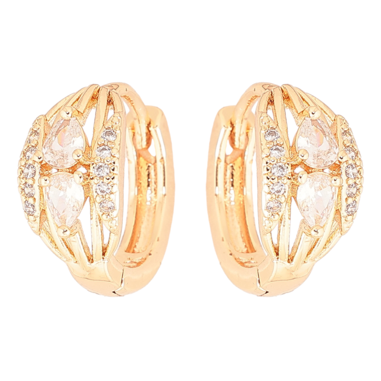 Сережки Xuping M&L Колір 18K колечка «Візерунок з цирконієм» фото №17 Сережки Xuping M&L Колір 18K колечка «Візерунок з цирконієм» фото №17