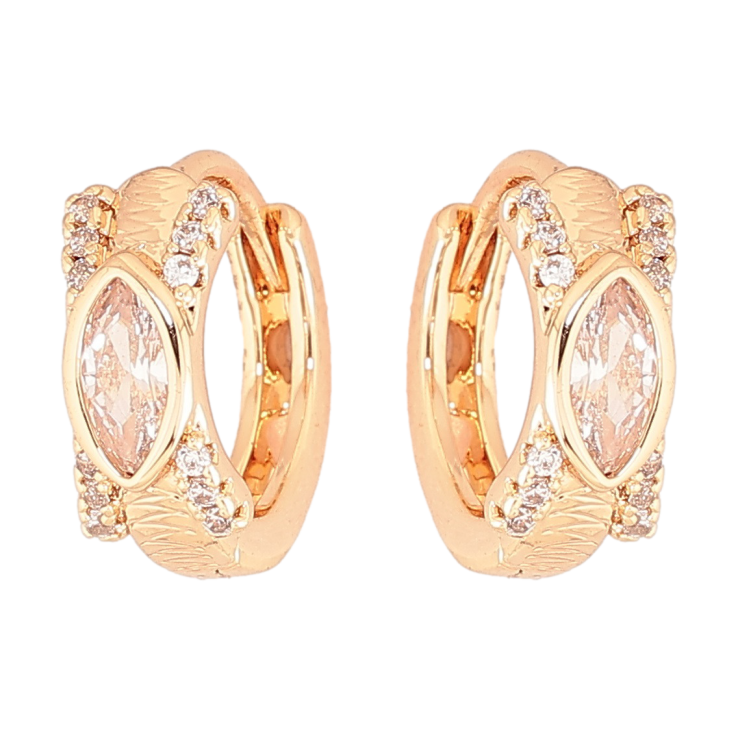 Сережки Xuping M&L Колір 18K колечка «Візерунок з цирконієм» фото №21 Сережки Xuping M&L Колір 18K колечка «Візерунок з цирконієм» фото №21