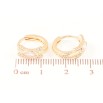 Сережки Xuping M&L Колір 18K колечка «Візерунок з цирконієм» фото №2 Сережки Xuping M&L Колір 18K колечка «Візерунок з цирконієм» фото №2