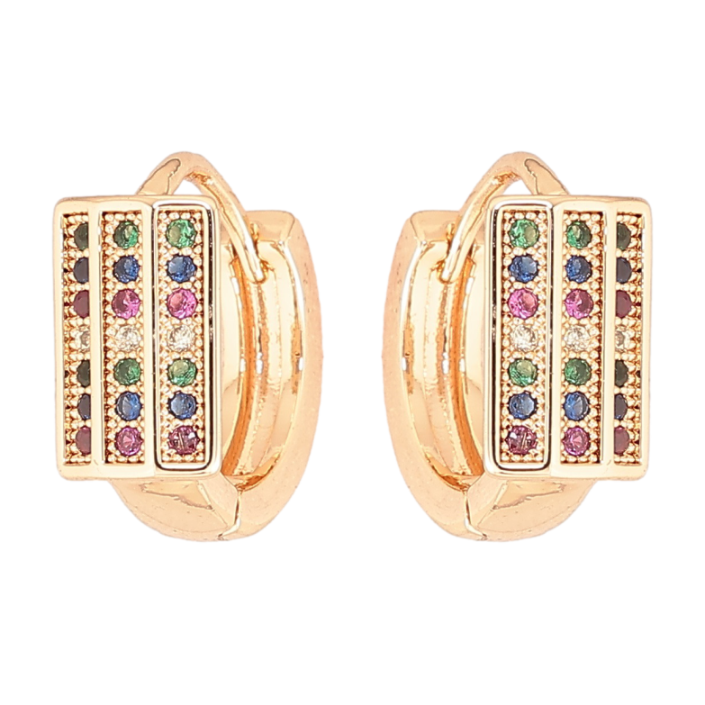 Сережки Xuping M&L Колір 18K колечка «Інкрустація різнокольоровим цирконієм» фото №10 Сережки Xuping M&L Колір 18K колечка «Інкрустація різнокольоровим цирконієм» фото №10