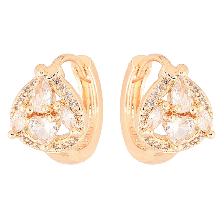 Сережки Xuping M&L Колір 18K колечка «Візерунок з цирконієм» фото №13 Сережки Xuping M&L Колір 18K колечка «Візерунок з цирконієм» фото №13