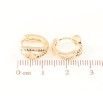 Серьги Xuping M&L Цвет 18K колечки Узор с разноцветным цирконием на одну сторону фото №2 Серьги Xuping M&L Цвет 18K колечки Узор с разноцветным цирконием на одну сторону фото №2