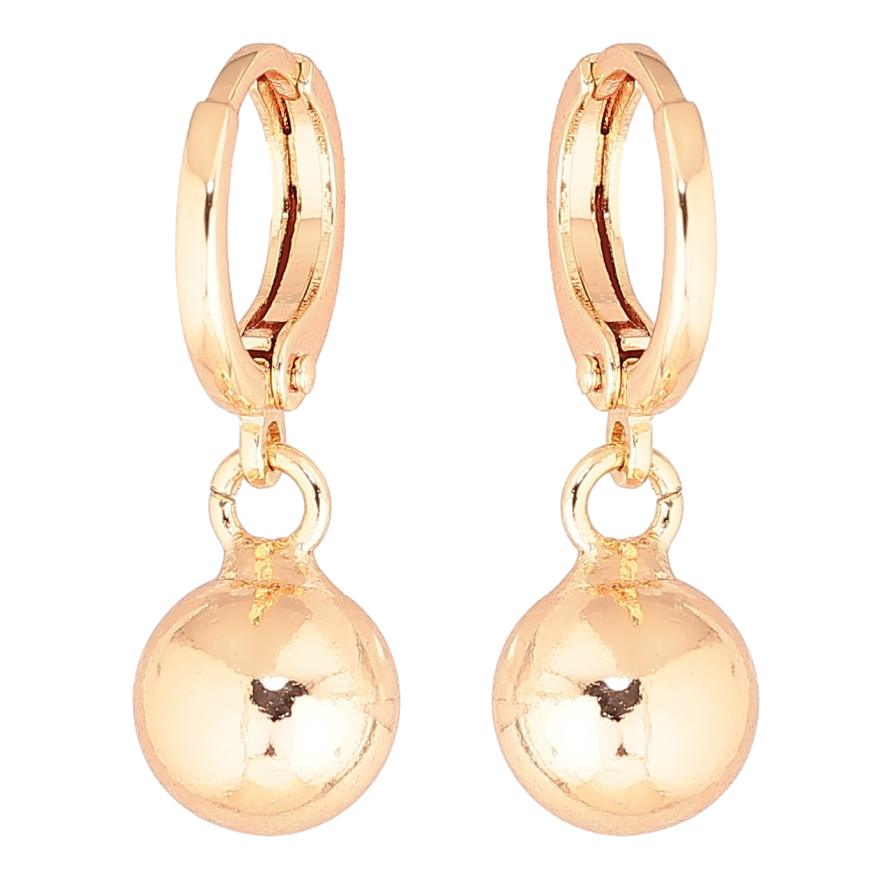Серьги Xuping M&L Цвет 18K подвески на колечках Шарики ø 8мм фото №1 Серьги Xuping M&L Цвет 18K подвески на колечках Шарики ø 8мм фото №1