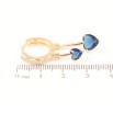 Сережки Xuping M&L Колір 18K підвіски на колечках «Сині кришталеві сердечка» фото №2 Сережки Xuping M&L Колір 18K підвіски на колечках «Сині кришталеві сердечка» фото №2