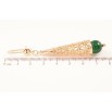 Серьги Xuping M&L Цвет 18K французский замок Зеленые бусины под резным куполом фото №2 Серьги Xuping M&L Цвет 18K французский замок Зеленые бусины под резным куполом фото №2