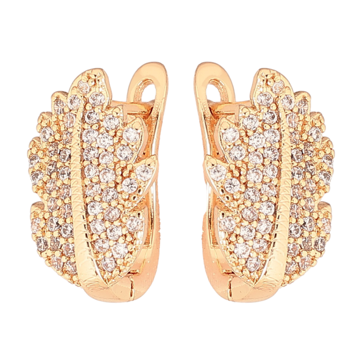 Серьги Xuping M&L Цвет 18K английский замок Листики с инкрустацией цирконием фото №20 Серьги Xuping M&L Цвет 18K английский замок Листики с инкрустацией цирконием фото №20