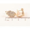 Серьги Xuping M&L Цвет 18K английский замок Листики с инкрустацией цирконием фото №2 Серьги Xuping M&L Цвет 18K английский замок Листики с инкрустацией цирконием фото №2