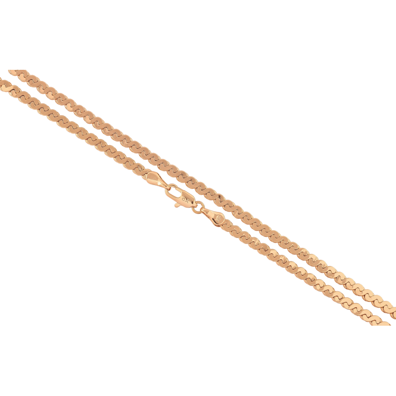 Ланцюжок Xuping Позолота 18K «Плетіння Серпантин» довжина 50см х 3мм фото №1