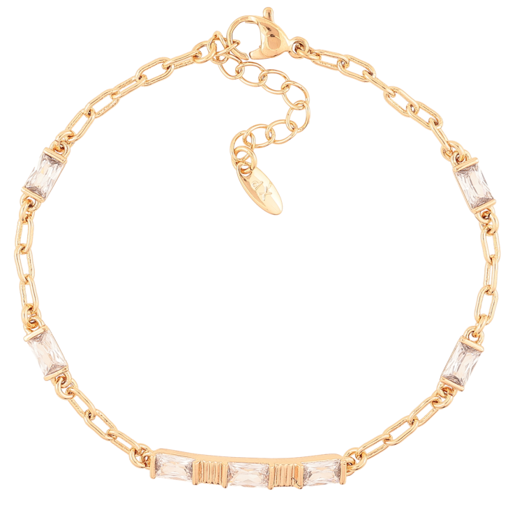 Браслет Xuping Позолота 18K Цепочка с кристальными вставками длинна с доп. цепочкой 17.5-20.5см х 2.5мм фото №14 Браслет Xuping Позолота 18K Цепочка с кристальными вставками длинна с доп. цепочкой 17.5-20.5см х 2.5мм фото №14