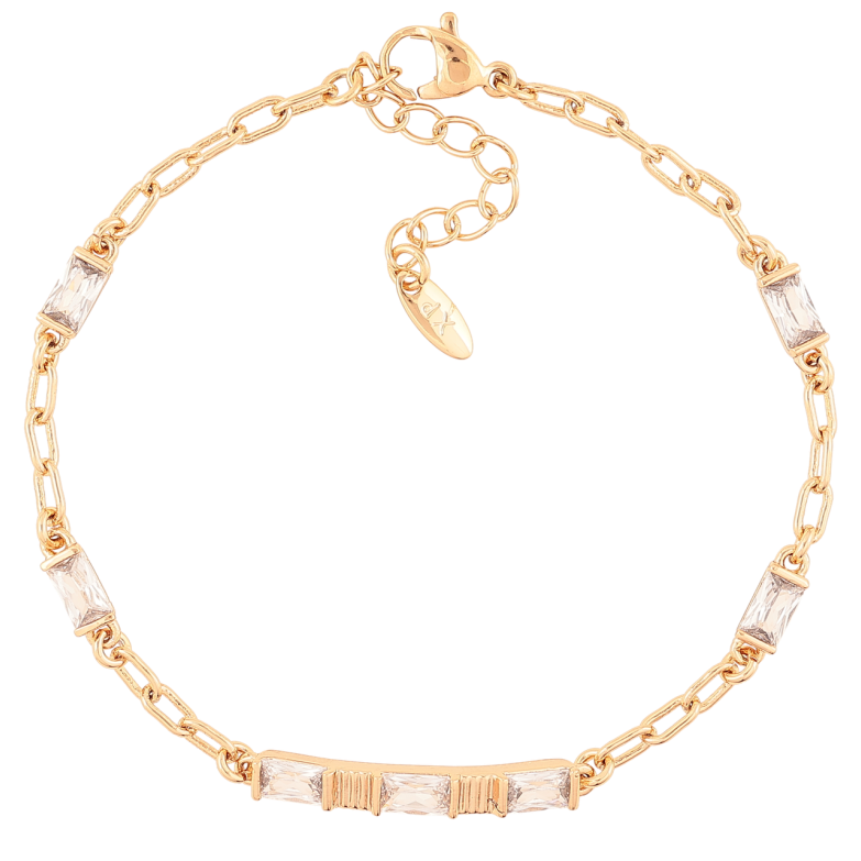 Браслет Xuping Позолота 18K Цепочка с кристальными вставками длинна с доп. цепочкой 17.5-20.5см х 2.5мм фото №2 Браслет Xuping Позолота 18K Цепочка с кристальными вставками длинна с доп. цепочкой 17.5-20.5см х 2.5мм фото №2