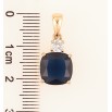 Кулон Xuping Позолота 18K «Синій фіаніт з цирконієм» для ланцюжка до 5мм фото №2