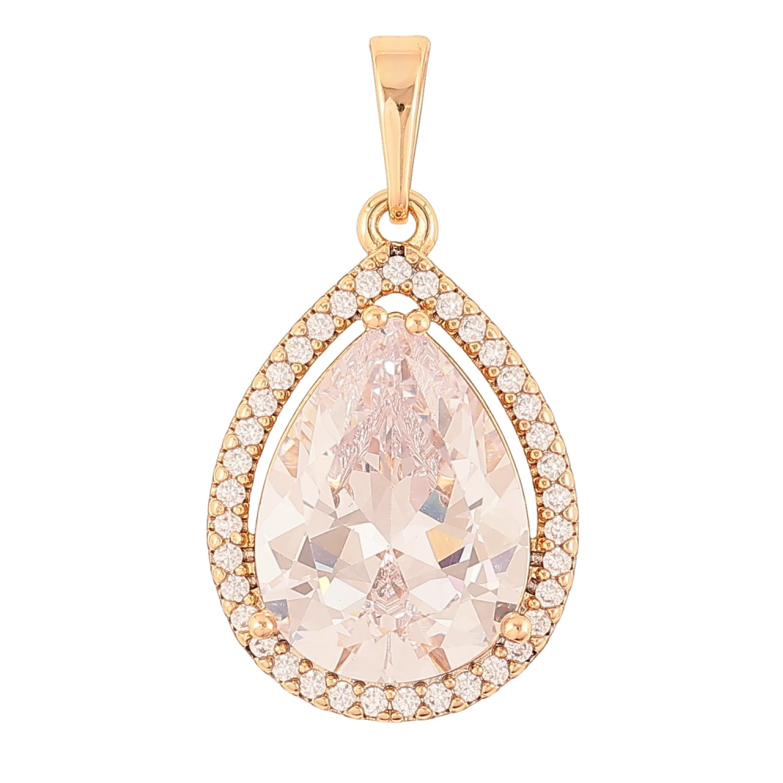Кулон Xuping Позолота 18K «Кришталева крапля в обрамленні цирконію» для ланцюжка до 6мм фото №22 Кулон Xuping Позолота 18K «Кришталева крапля в обрамленні цирконію» для ланцюжка до 6мм фото №22