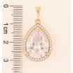 Кулон Xuping Позолота 18K Кристальная капля в обрамлении циркония для цепочки до 6мм фото №2 Кулон Xuping Позолота 18K Кристальная капля в обрамлении циркония для цепочки до 6мм фото №2