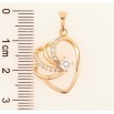 Кулон Xuping Позолота 18K «Декоративне сердечко з цирконієм» для ланцюжка до 5мм фото №2 Кулон Xuping Позолота 18K «Декоративне сердечко з цирконієм» для ланцюжка до 5мм фото №2