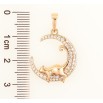 Кулон Xuping Позолота 18K «Кішка на Місяці» для ланцюжка до 6мм фото №2 Кулон Xuping Позолота 18K «Кішка на Місяці» для ланцюжка до 6мм фото №2
