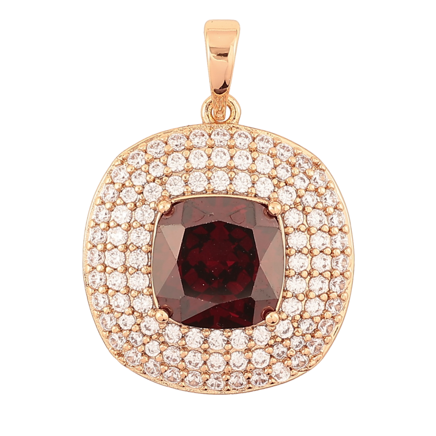 Кулон Xuping Позолота 18K «Інкрустація цирконієм з червоним фіанітом» для ланцюжка до 6мм фото №1 Кулон Xuping Позолота 18K «Інкрустація цирконієм з червоним фіанітом» для ланцюжка до 6мм фото №1