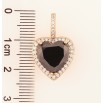 Кулон Xuping Позолота 18K «Чорне кришталеве сердечко» для ланцюжка до 5мм фото №2 Кулон Xuping Позолота 18K «Чорне кришталеве сердечко» для ланцюжка до 5мм фото №2