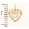 Кулон Xuping Позолота 18K Сердечко с декоративным узором и цирконием для цепочки до 6мм фото №2 Кулон Xuping Позолота 18K Сердечко с декоративным узором и цирконием для цепочки до 6мм фото №2