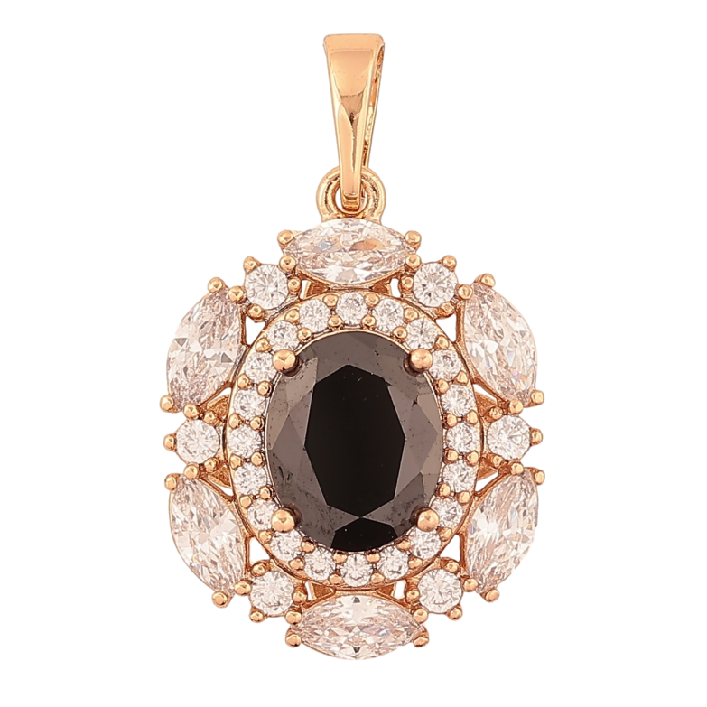 Кулон Xuping Позолота 18K «Інкрустація цирконієм з чорним фіанітом» для ланцюжка до 5мм фото №1 Кулон Xuping Позолота 18K «Інкрустація цирконієм з чорним фіанітом» для ланцюжка до 5мм фото №1