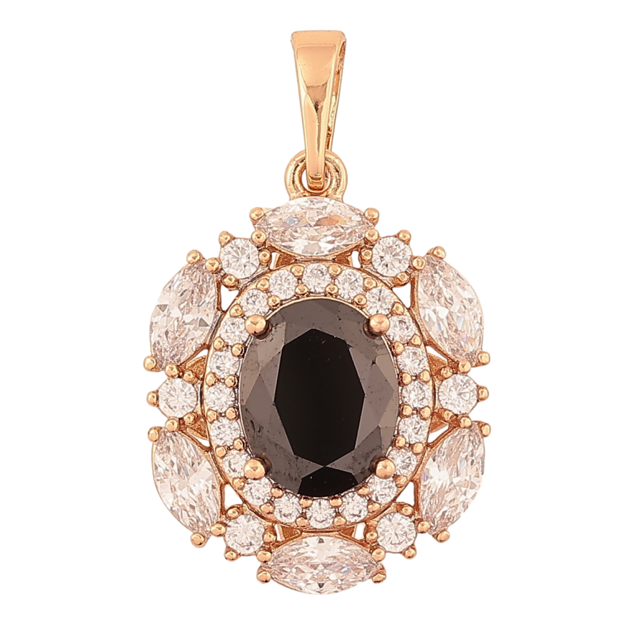 Кулон Xuping Позолота 18K Инкрустация цирконием с черным фианитом для цепочки до 5мм фото №1 Кулон Xuping Позолота 18K Инкрустация цирконием с черным фианитом для цепочки до 5мм фото №1