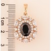 Кулон Xuping Позолота 18K Инкрустация цирконием с черным фианитом для цепочки до 5мм фото №2 Кулон Xuping Позолота 18K Инкрустация цирконием с черным фианитом для цепочки до 5мм фото №2