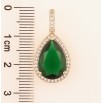 Кулон Xuping Позолота 18K Зеленая кристальная капля для цепочки до 4мм фото №2 Кулон Xuping Позолота 18K Зеленая кристальная капля для цепочки до 4мм фото №2
