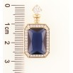 Кулон Xuping Позолота 18K «Синій фіаніт в обрамленні цирконію» для ланцюжка до 4мм фото №2