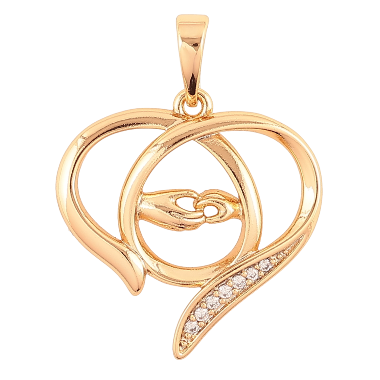Кулон Xuping Позолота 18K Декоративное сердечко с цирконием для цепочки до 6мм фото №1 Кулон Xuping Позолота 18K Декоративное сердечко с цирконием для цепочки до 6мм фото №1