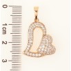Кулон Xuping Позолота 18K «Сердечко з інкрустацією цирконієм» для ланцюжка до 6мм фото №2 Кулон Xuping Позолота 18K «Сердечко з інкрустацією цирконієм» для ланцюжка до 6мм фото №2