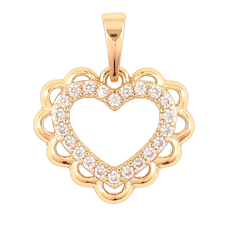 Кулон Xuping Позолота 18K «Ажурне сердечко з цирконієм» для ланцюжка до 6мм фото №8 Кулон Xuping Позолота 18K «Ажурне сердечко з цирконієм» для ланцюжка до 6мм фото №8