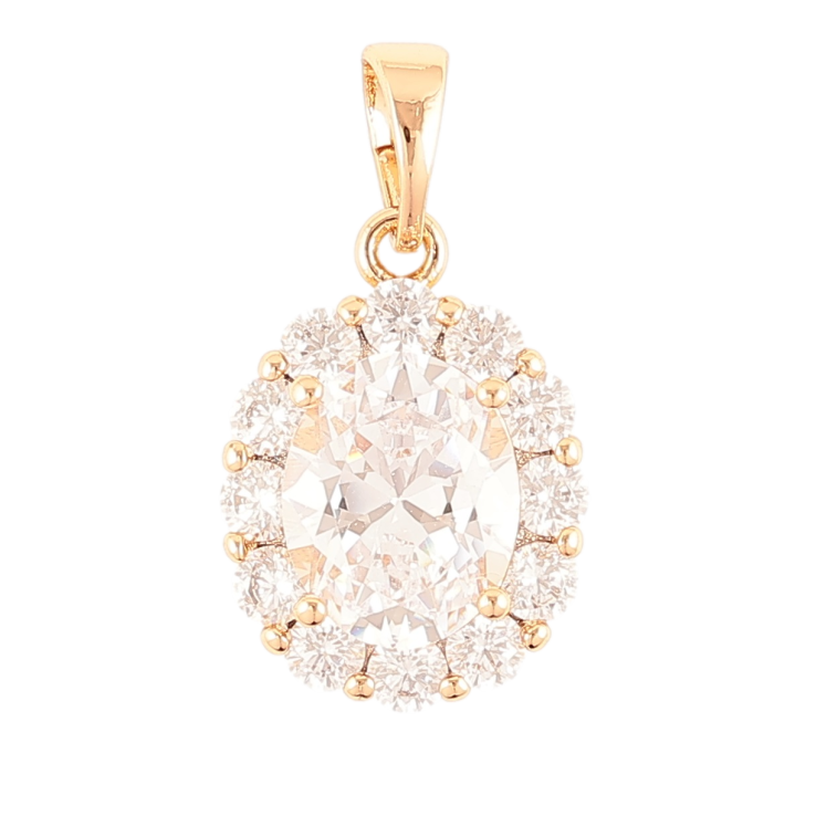 Кулон Xuping Позолота 18K Фианит в обрамлении циркония для цепочки до 5мм фото №22
