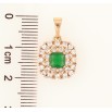 Кулон Xuping Позолота 18K «Інкрустація цирконієм із зеленим фіанітом» для ланцюжка до 5мм фото №2 Кулон Xuping Позолота 18K «Інкрустація цирконієм із зеленим фіанітом» для ланцюжка до 5мм фото №2