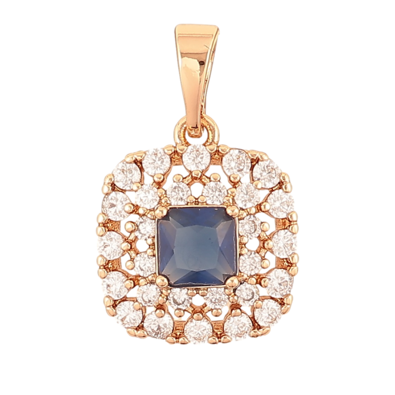 Кулон Xuping Позолота 18K «Інкрустація цирконієм з синім фіанітом» для ланцюжка до 5мм фото №1