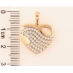 Кулон Xuping Позолота 18K «Сердечко з інкрустацією» для ланцюжка до 6мм фото №2