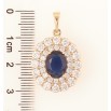 Кулон Xuping Позолота 18K Инкрустация цирконием с синим кристаллом для цепочки до 6мм фото №2 Кулон Xuping Позолота 18K Инкрустация цирконием с синим кристаллом для цепочки до 6мм фото №2