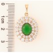 Кулон Xuping Позолота 18K «Інкрустація цирконієм з зеленим кристалом» для ланцюжка до 6мм фото №2 Кулон Xuping Позолота 18K «Інкрустація цирконієм з зеленим кристалом» для ланцюжка до 6мм фото №2