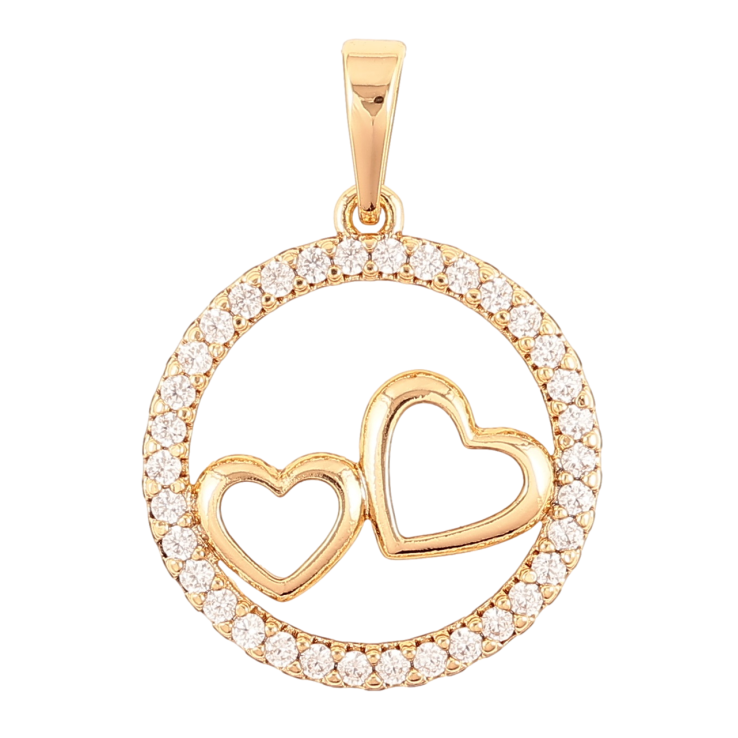 Кулон Xuping Позолота 18K «Колечко з сердечками» для ланцюжка до 6мм фото №17