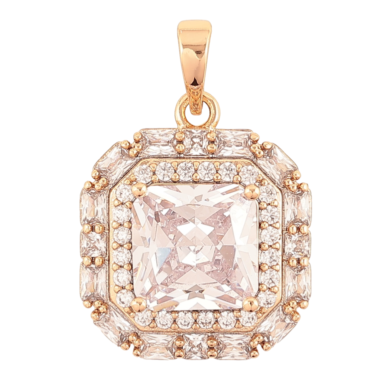 Кулон Xuping Позолота 18K Кристалл в обрамлении циркония для цепочки до 6мм фото №3 Кулон Xuping Позолота 18K Кристалл в обрамлении циркония для цепочки до 6мм фото №3