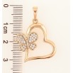 Кулон Xuping Позолота 18K Сердечко с бабочкой для цепочки до 6мм фото №2 Кулон Xuping Позолота 18K Сердечко с бабочкой для цепочки до 6мм фото №2