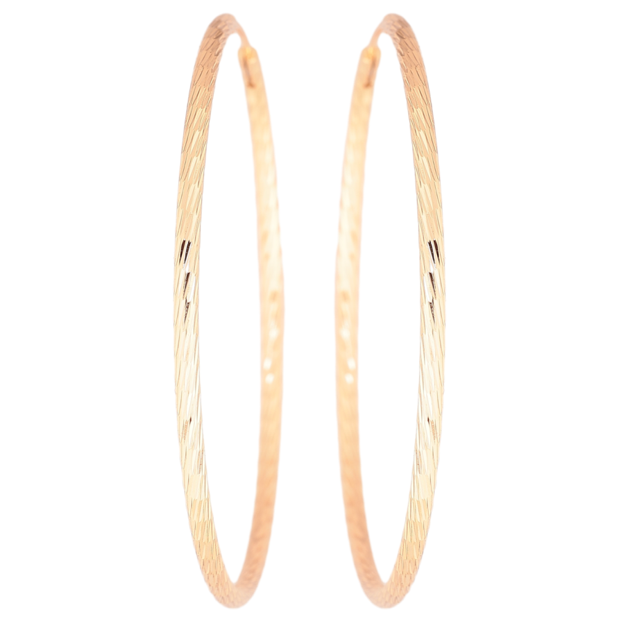 Серьги Xuping Позолота 18K кольца (конго) Декоративный узор ø 5.3см фото №1 Серьги Xuping Позолота 18K кольца (конго) Декоративный узор ø 5.3см фото №1