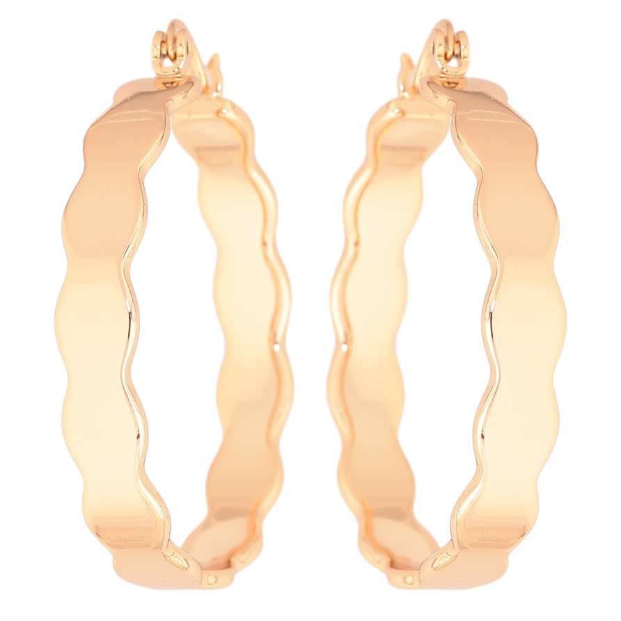 Серьги Xuping Позолота 18K кольца (конго) Декоративный узор ø 3.5см фото №1 Серьги Xuping Позолота 18K кольца (конго) Декоративный узор ø 3.5см фото №1
