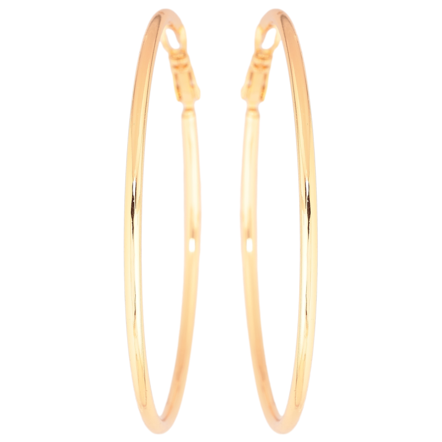 Серьги Xuping Позолота 18K кольца (конго) Классика ø 5.5см фото №1