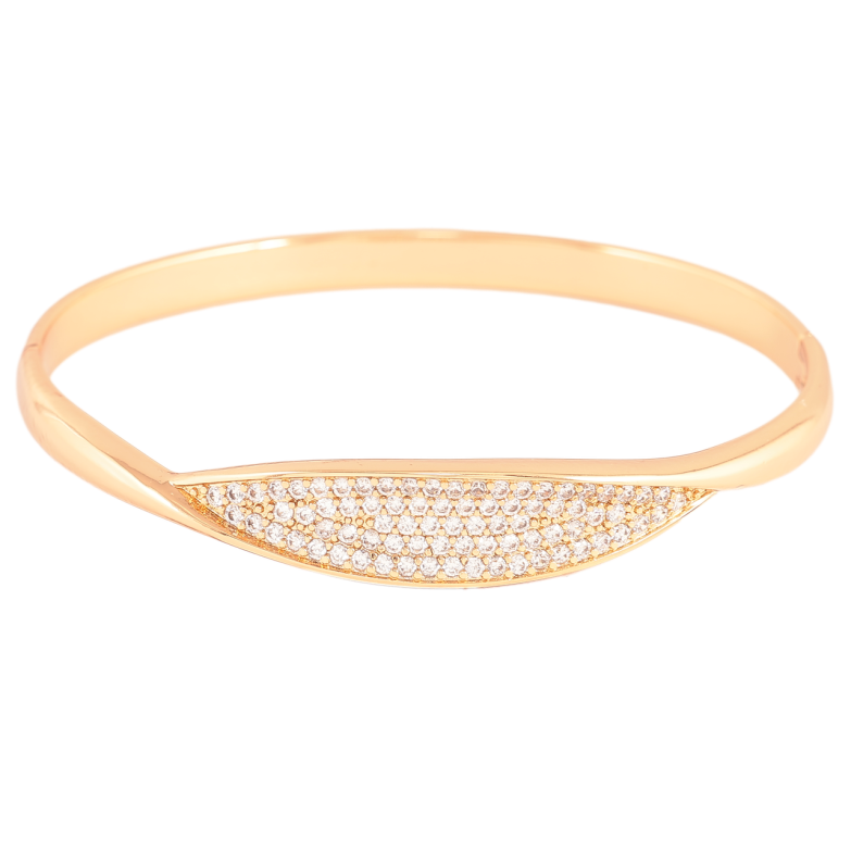Браслет Xuping Позолота 18K «Інкрустація цирконієм» ø 6см фото №1 Браслет Xuping Позолота 18K «Інкрустація цирконієм» ø 6см фото №1
