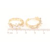 Серьги Xuping Позолота 18K колечки Узор из кристаллов фото №2