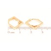 Серьги Xuping Позолота 18K колечки Ромбы фото №2 Серьги Xuping Позолота 18K колечки Ромбы фото №2
