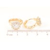 Серьги Xuping Позолота 18K колечки Кристальные цветочки фото №2 Серьги Xuping Позолота 18K колечки Кристальные цветочки фото №2
