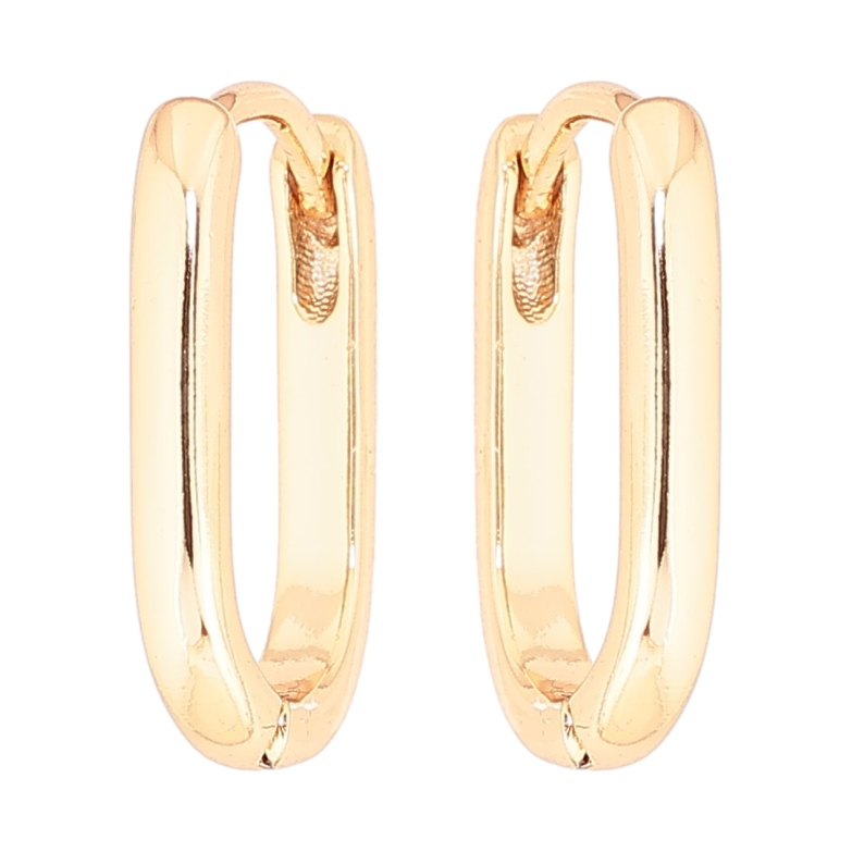 Сережки Xuping Позолота 18K колечка «Овальні» фото №4 Сережки Xuping Позолота 18K колечка «Овальні» фото №4