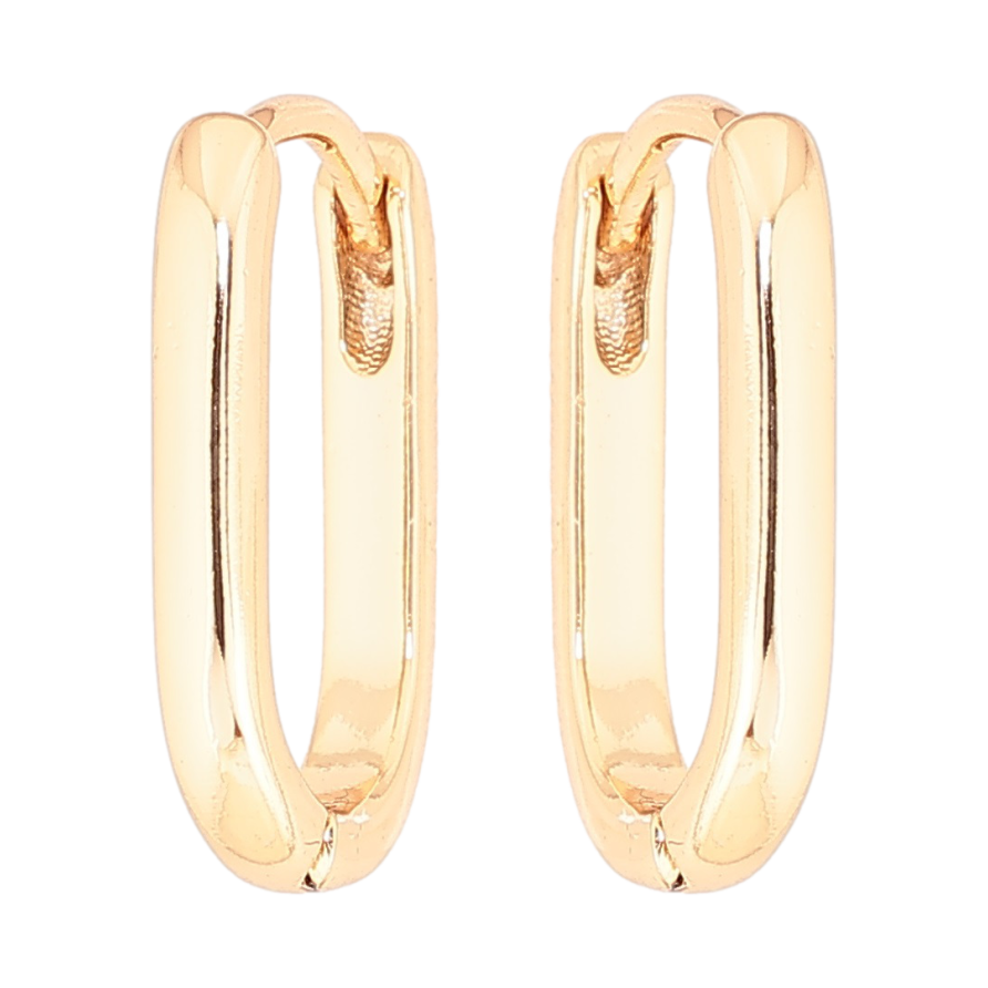 Серьги Xuping Позолота 18K колечки Овальные фото №1 Серьги Xuping Позолота 18K колечки Овальные фото №1